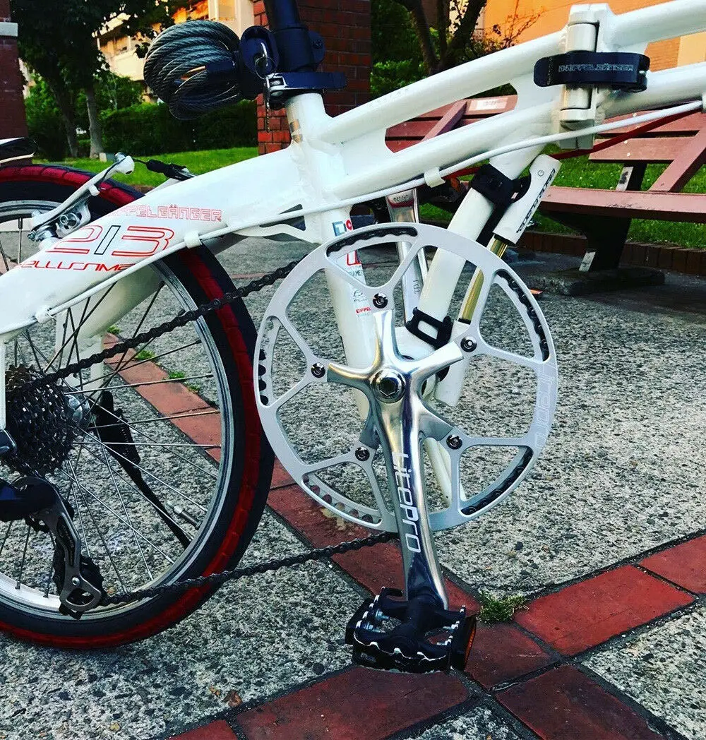 Складной велосипедный шатун BMX 130 BCD с одной скоростью Litepro AL7075 170 мм Кривошип 130bcd 45T