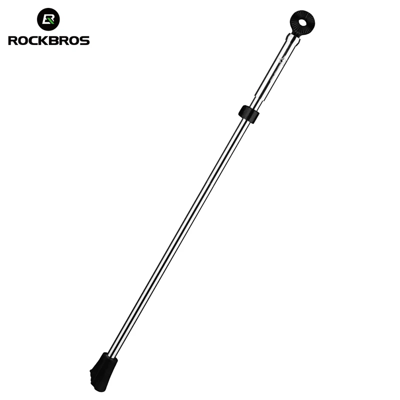 Silver Stainless ROCKBROS MTB дорожный Регулируемый велосипед kickstand углеродная парковочная подставка горная противоскользящая подставка для ног Аксессуары для велосипеда - Цвет: Silver Stainless