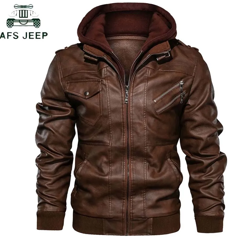 

European size S-3XL Brand Men's Leather Jackets Autumn Winter Oblique Zipper Motorcycle PU Leather Jacket Men Faux Jacket Mens
