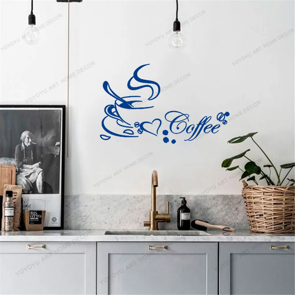 

Kitchen Vinyl Wall Sticker For Home Decor Dining Room Decoration Cuisine/Wine/Coffee Decals Stickers Mural Muursticker CX2002