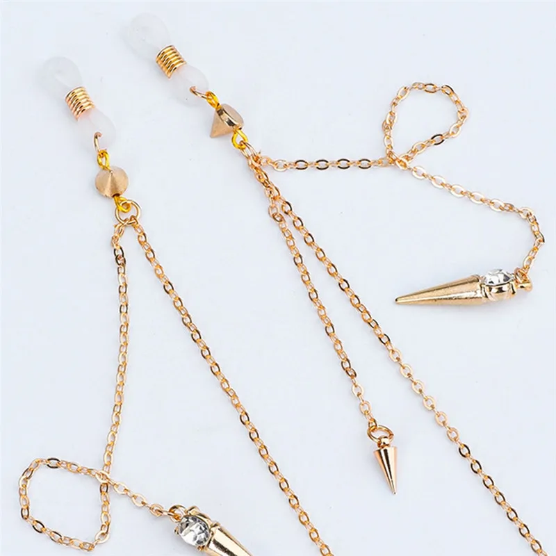 

Imixlot Creative Trendy Bullet Tassel Pendant Non-slip Sunglasses Chain Neck Strap Metal Glasses Rope Popular Jewelry Unisex