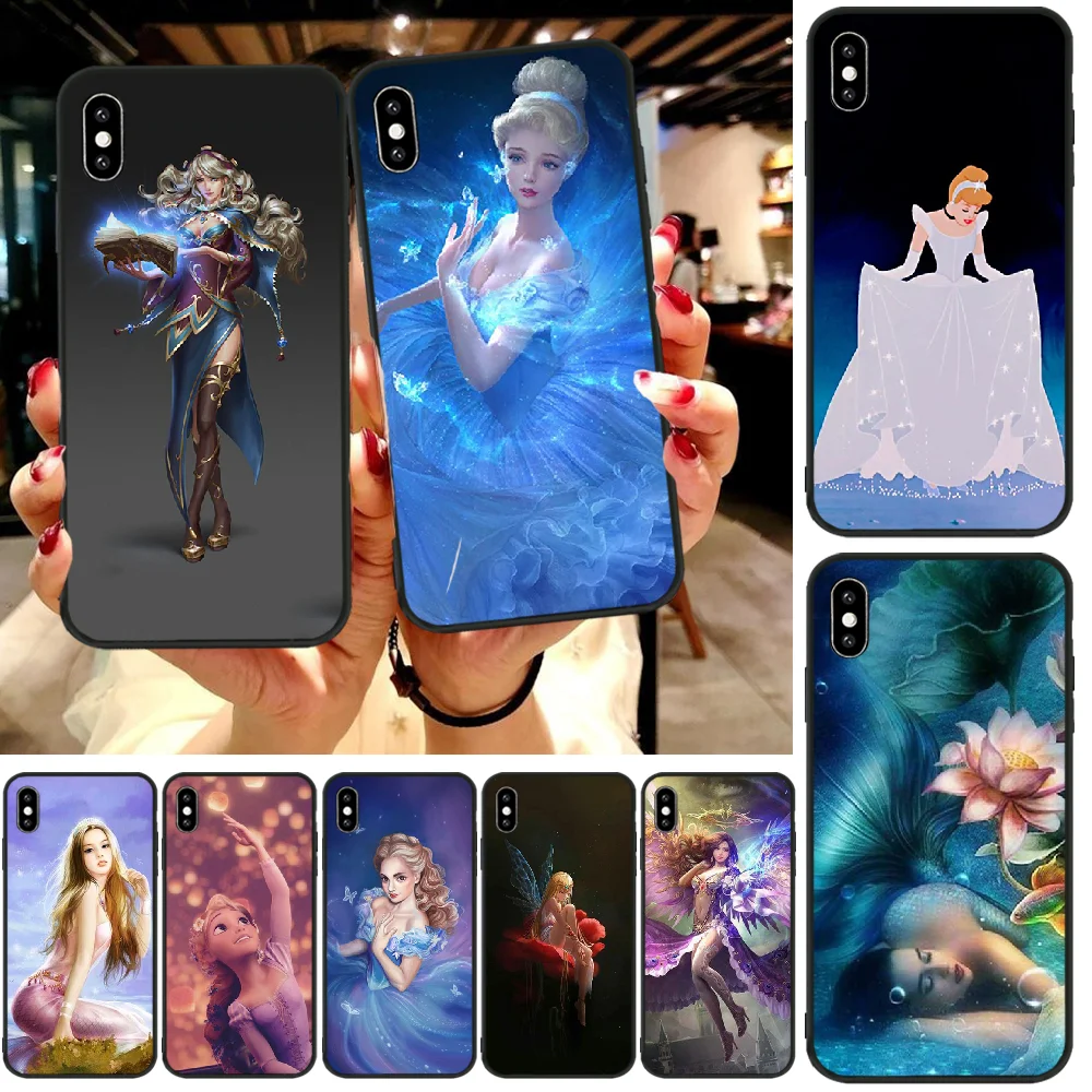 Мягкий силиконовый чехол для телефона BaweiTE Princess с персонажами из мультфильмов