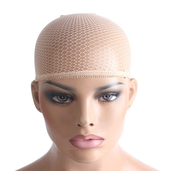 

New Hot Elastic Wig Cap Top Hair Wigs Fishnet Liner Weaving Mesh Stocking Net for Women Men SMR88