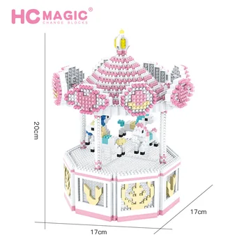 

Carousel Micro-particle Building Blocks Children Adult Puzzle Decompression Assembled Toy ABS Building Blocks 1014-2