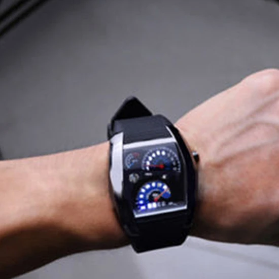 Fashion Men's Stainless Steel Luxury Sport Analog Quartz LED Wrist Watch Black Sport Watches Fashion Wristwatches For Men Gift