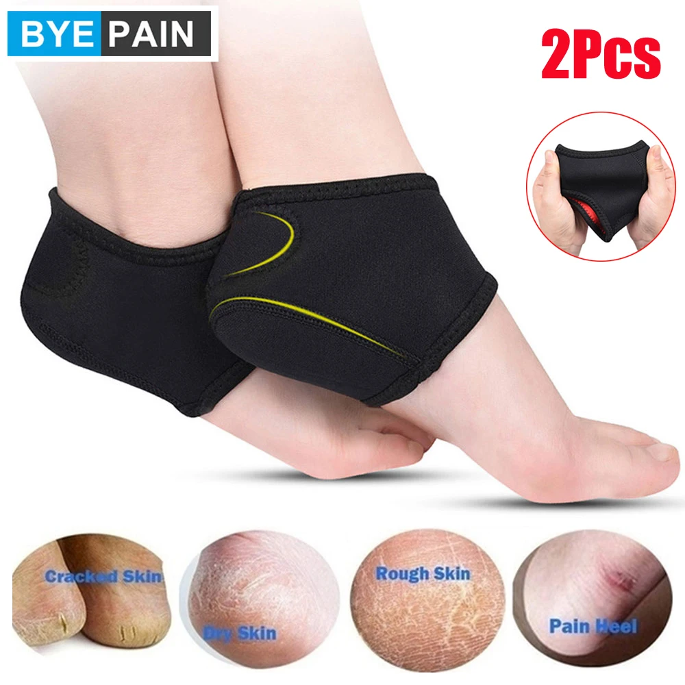 2Pcs = 1Pair Heel Sock Moisturing Socks Feet Care Cracked Foot Dry Hard Skin Protector Nylon Heel Guard Sleeves for Women Men heel protection socks