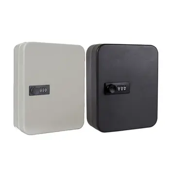 

Wall Mounted Combination Lock Key Safe Box Organizer Lockable Password Key Container Case for Office Car Home Use