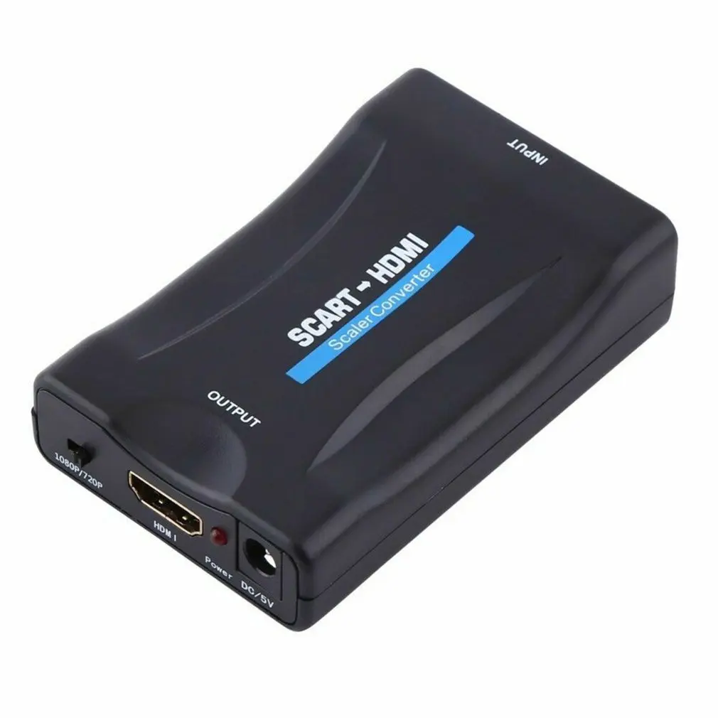  SCART Al Convertitore di HDMI Video Audio Adattatore di Segnale 1080P Convertitore di HDMI Supporto
