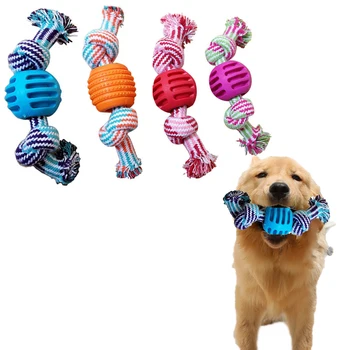 

Dog Supplies 18CM Cotton Rope Dog Toy Knot Puppy Chewing Ball Toy Rope Knot Strong Bite-resistant Dog Supplies Игрушка для собак