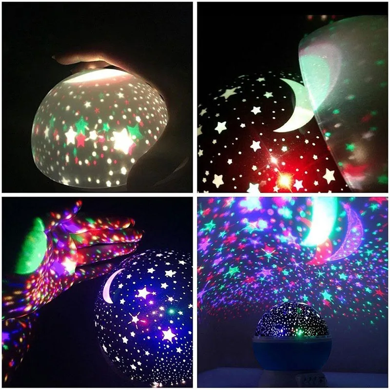 LED Sky Star Projector Master Lamps Baby Kid Night Light 3 Colors Shadow K9M5 