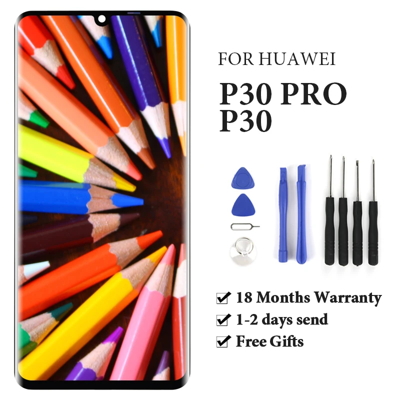 

18 month Warranty For Huawei P30 Pro LCD Touch Screen Digitizer Assembly P30 LCD P30Pro VOG-L29 ELE-L29 MAR-LX1M
