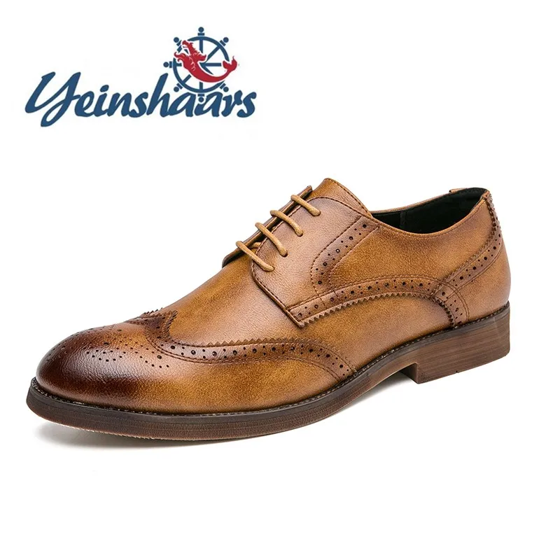 Handgemaakte echt lederen brogue schoenen voor mannen Schoenen Herenschoenen Oxfords & Wingtips 