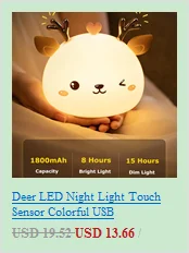 Silicone Penguin Night Light Touch Sensor Remote Control Dimming Timer Rechargeable RGB LED Night Lamp for Children Baby Gift mushroom night light