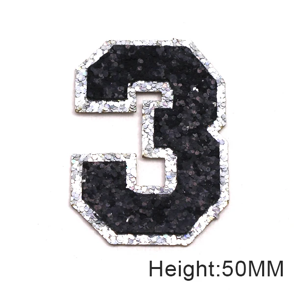 1Pcs 0-9 Sequins Red Number Patches Glitter Figure Patch Iron On Patches  For Child Women Clothes Accessories Badge Applique 50MM - AliExpress