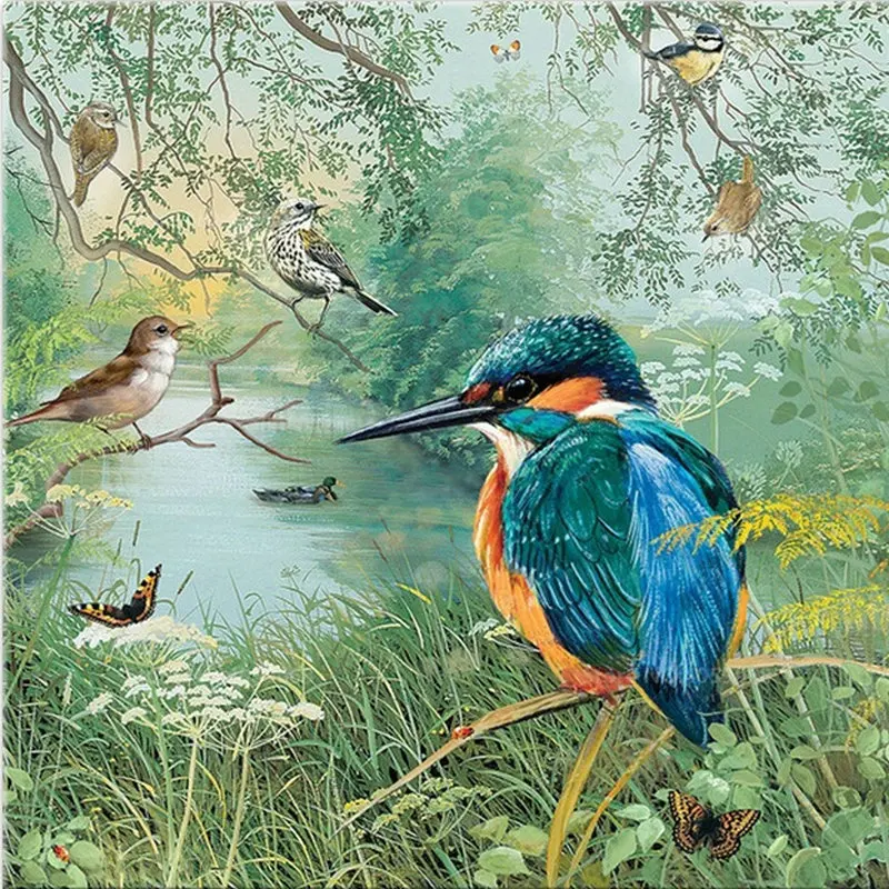 DIY 5D Стразы мозаика kingfisher Смола полная Алмазная картина наборы для вышивки