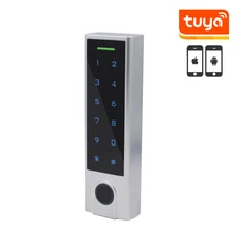 

RFID Tuya Fingerprint Access Control Keypad IP66 Waterproof Metal Controller Door Opener WG 26/34 Bits Reader 125KHz Cards User