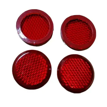 

4PCS Car Door Reflective Sticker Automatic Paste Acrylic Good Adhesion Waterproof Reflector Sign Red Car Door Warning Signal