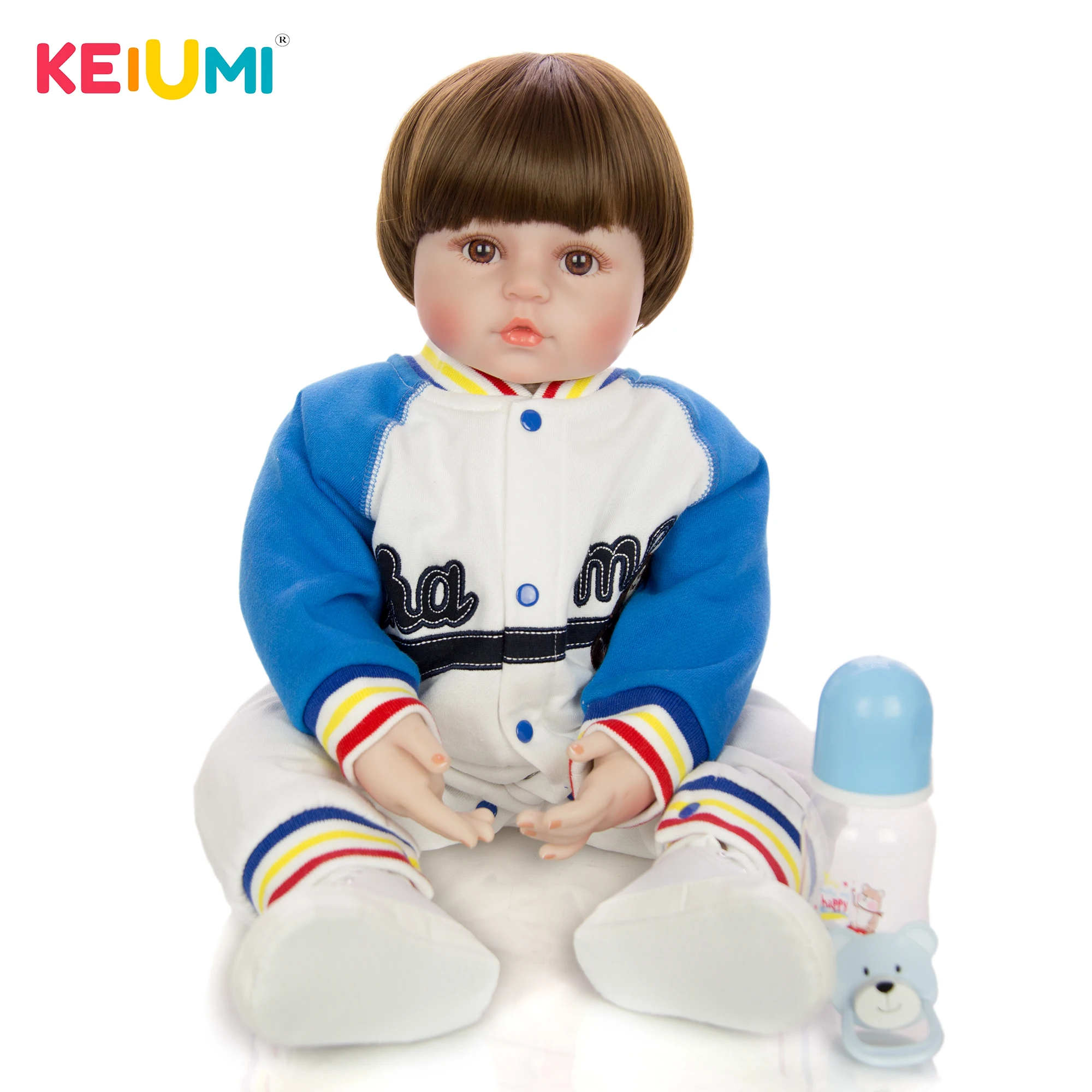 KEIUMI горячая распродажа 24 дюйма 60 см Кукла Новорожденный мальчик мягкая