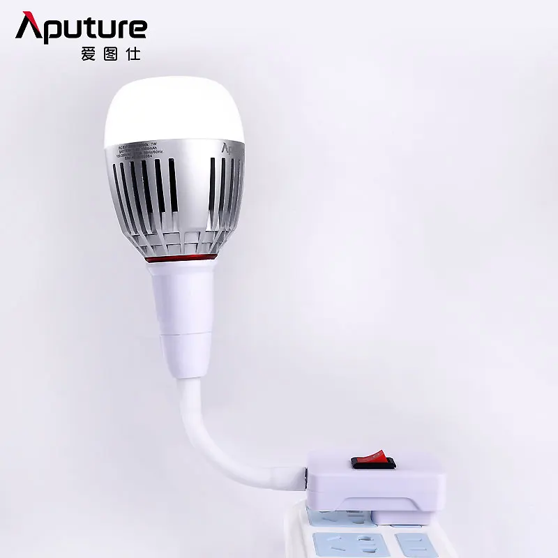 Aputure B7C 7W RGBWW LEDスマート電球 撮影ライト 2000K-10000K 調光