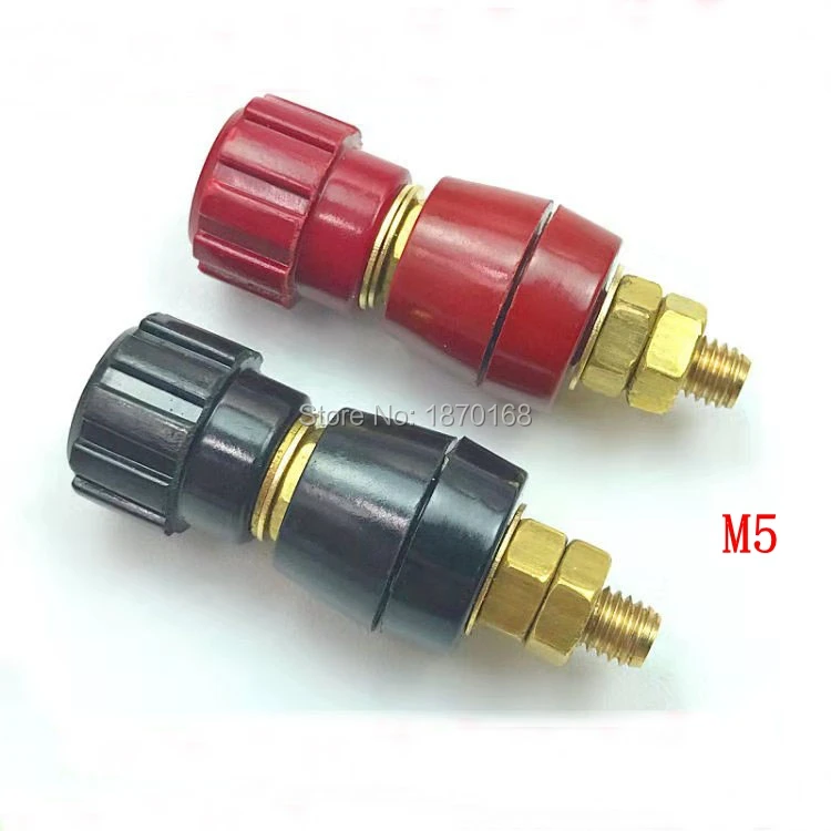 2 Pcs plastic shell Male threaded diameter binding post terminal 5/6/8/10MM Copper post 5-10mm Regulator welder