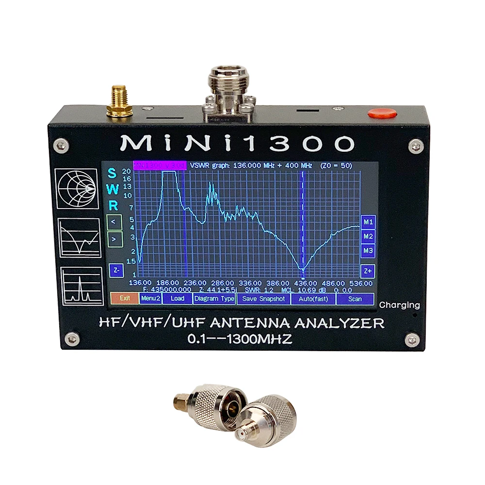 Анализатор антенны HF VHF UHF min1300 0 1-1300 МГц многофункциональный анализатор SWR с