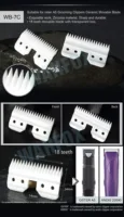 WAHFOX 100PCS/50SET Fast Feed Replacement Ceramic Blades For Oster A5 Grooming Clippers Blade 18Teeth With Box 2