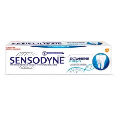 восстановление и защита. паста сенсодин для чувствительных зубов. зубная паста sensodyne (сенсодин) 75 мл. сенсодин паста зубная восстановление и защита 75мл. Sensodyne зубная паста отбеливающая.