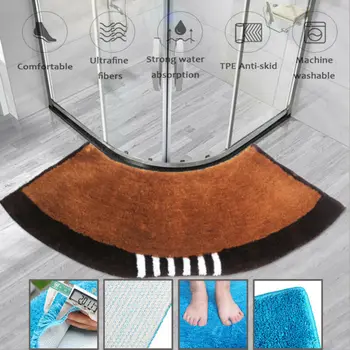 

Soft Anti-Skid Shaggy Area Round Rug Living Room Carpet Bedroom Floor Bath Mat