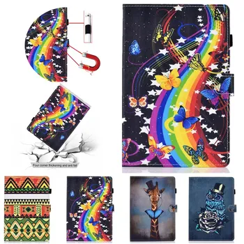 

Gorgeous Folk-custom Case For Samsung Galaxy Tab A 8.0 2019 T290 T295 Pu Leather cartoon Wallet Case tab a 8.0 2019 SM-T290 case