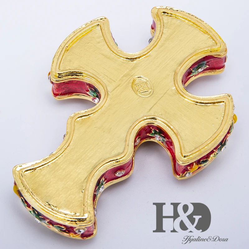 H&D цветочный узор сплав металлический брелок-коробка чайник крест фигурка Птерозавр в форме динозавра Рождественский подарок декоративный орнамент