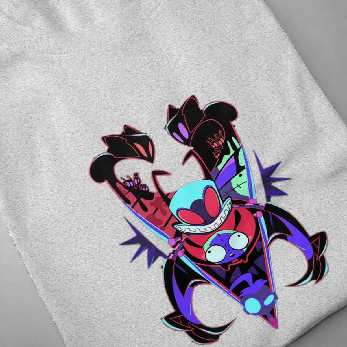 Black Invader ZIM t shirt men Casual Fashion Men's Short Sleeve T-shirt boy girl hip hop t-shirt top tees