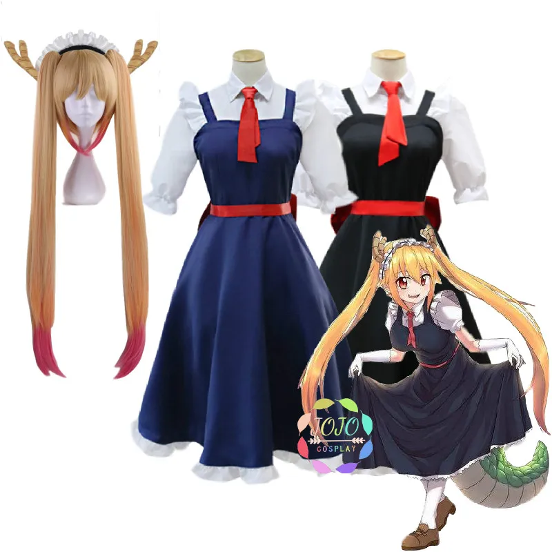 Miss Kobayashi's Dragon Maid Tohru костюм для косплея женское платье служанки Хэллоуин