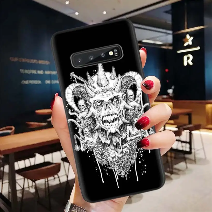 BD082-5 Сатанинский череп черный чехол для samsung Galaxy A50S A10S A20S A10 A20E A30 A40 A50 A70 M40 M30S A80 чехол для телефона - Цвет: BD082-5