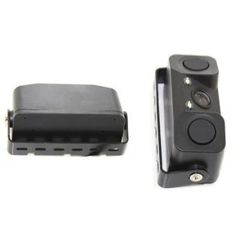 

Auto Black Reverse Backup Parking Rear View Camera W/ 2* Parking Sensor Set Kit
