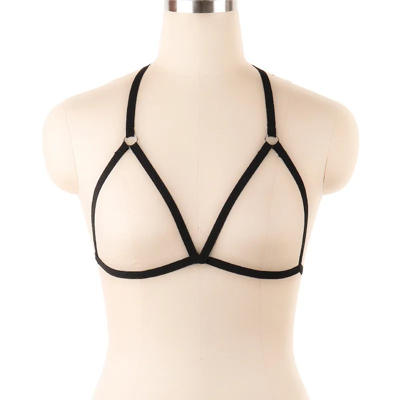 Neuer Pentagramm Schwertgürtel Sexy Damen Body Harness Gothic Dessous Käfig-BH Garter Gürtel Suspenders 4