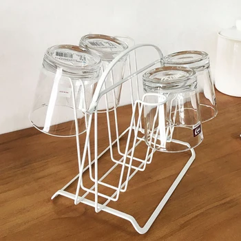 

Glass Cup Drying Rack Draining Stand Organizer Holder Storage Rack Kitchen Storage & Organization - White