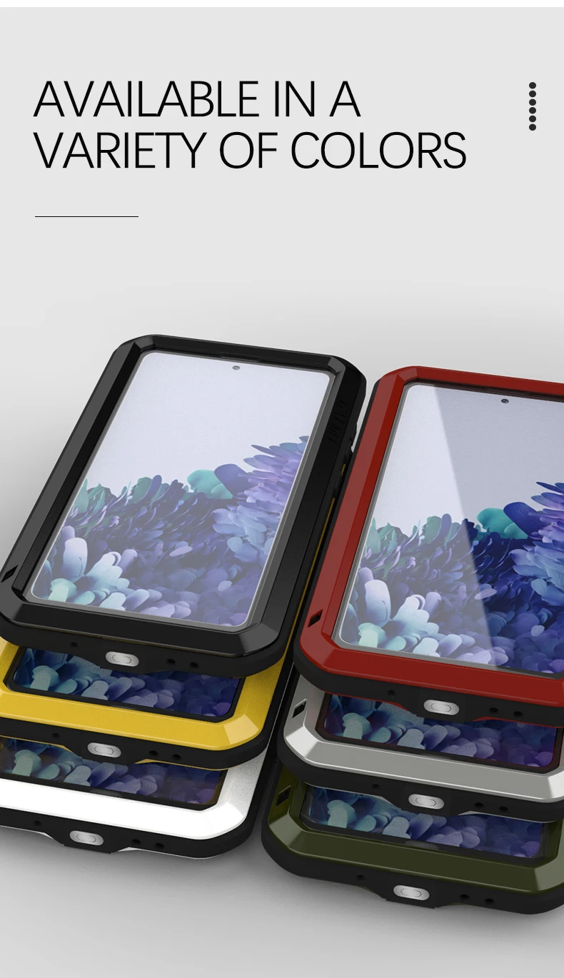 for Samsung Galaxy S20 FE Case LOVE MEI Shock Dirt Proof Water Resistant Metal Armor Cover Phone Case for Samsung GALAXY S20 Fe