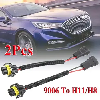 

2PCS 9006 to H11/H8 12V Car Fog Light Wiring Harness Socket Wire Conversion Connector Car Adaptor Connector Wire Socket
