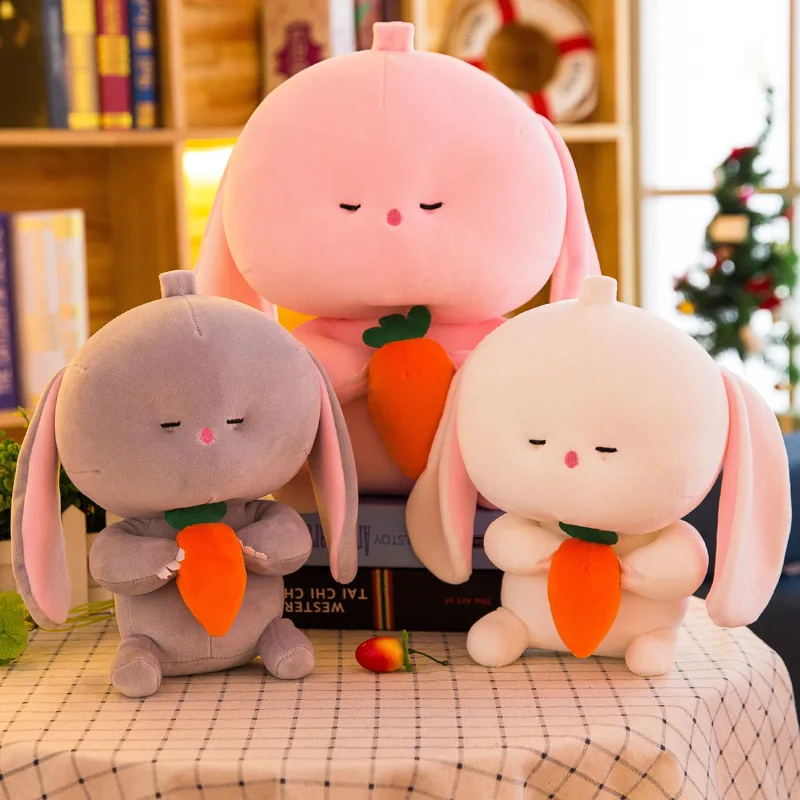 

New Style Plush Toys Hold Radish Rabbit Doll Software Big Ear Rabbit Doll Children bao zhen bu Baby