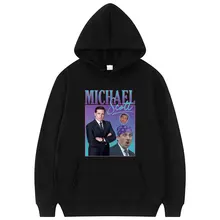 Michael scott homenagem o escritório dos homens hoodies série tv dwight schrutejim halpert hoodie das mulheres dos homens casual solto camisola topos