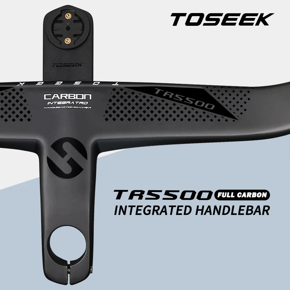 TOSEEK Full carbon Road one Integrated Handlebar 28.6mm Carbon