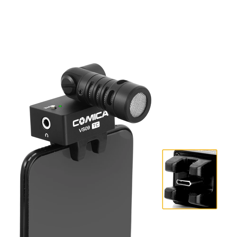  Comica CVM-VS09 TC Cardioid Microphone TYPE-C Smartphone Microphone Rotatable Wireless Mic for Huaw