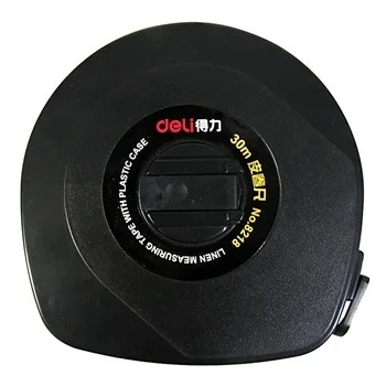 

Wholesale Deli 8218 Engineering Measuring Ruler 30 M Leather Measuring Tape (Black) Double Metric Glass Fiber