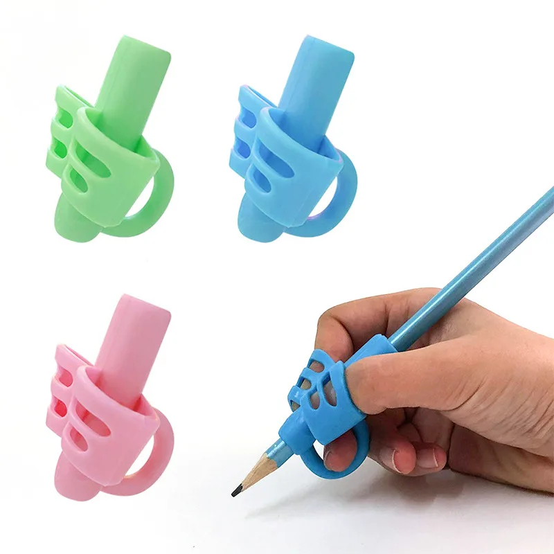 Children Writing Pencil Pen Holder Kids Learning Practise Silicone Pen Aid Grip Posture Correction Device for Students 10 pc 2018 new creative children pencil holder correction hold pen writing grip posture tool fish