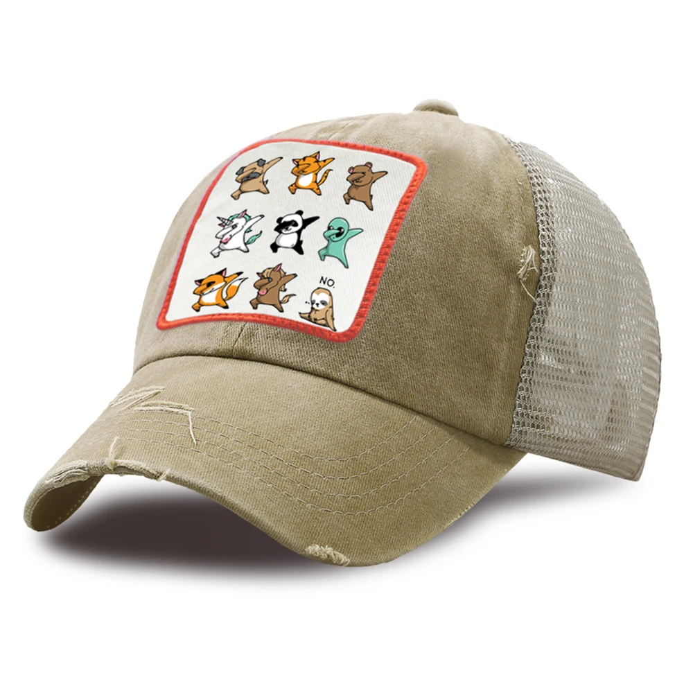 

Cartoon Animal Baseball Caps Men Hip Hop Snapback Hat Women Outdoor Breathable Summer Mesh Dad Hats Cotton Unisex Baseball Cap