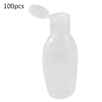 

10/50/100Pcs 50ml Clear Plastic Empty Bottles with Flip Cap Refillable Containers for Shampoo Lotion Hand Sanitier