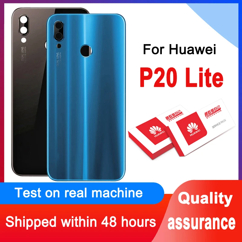 vivo phone frame High Quality Back Housing Replacement For Huawei P20 Lite Back Cover Battery Glass With Camera Lens For P20 Lite Rear Cover phone frame