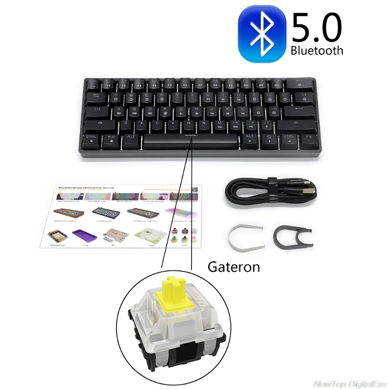 GK61 SK61 61 Key Mechanical Keyboard USB Wired LED Backlit Axis Gaming Mechanical Keyboard Gateron Optical Switches Jy17 19 korean computer keyboard Keyboards