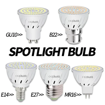 オンライン 8 個 220 12vスポットライト電球E27 ライトGU10 Led電球 4 ワット 6 ワット 8 ワットランパーダE14 ランプ家庭用MR16 Led天井室内照明アンプル