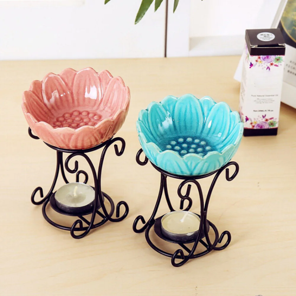 Creative Ceramic Aroma Essential Oil Lamp Hollowing Candle Furnace Incense Burners Home Furnishing Decor | Дом и сад